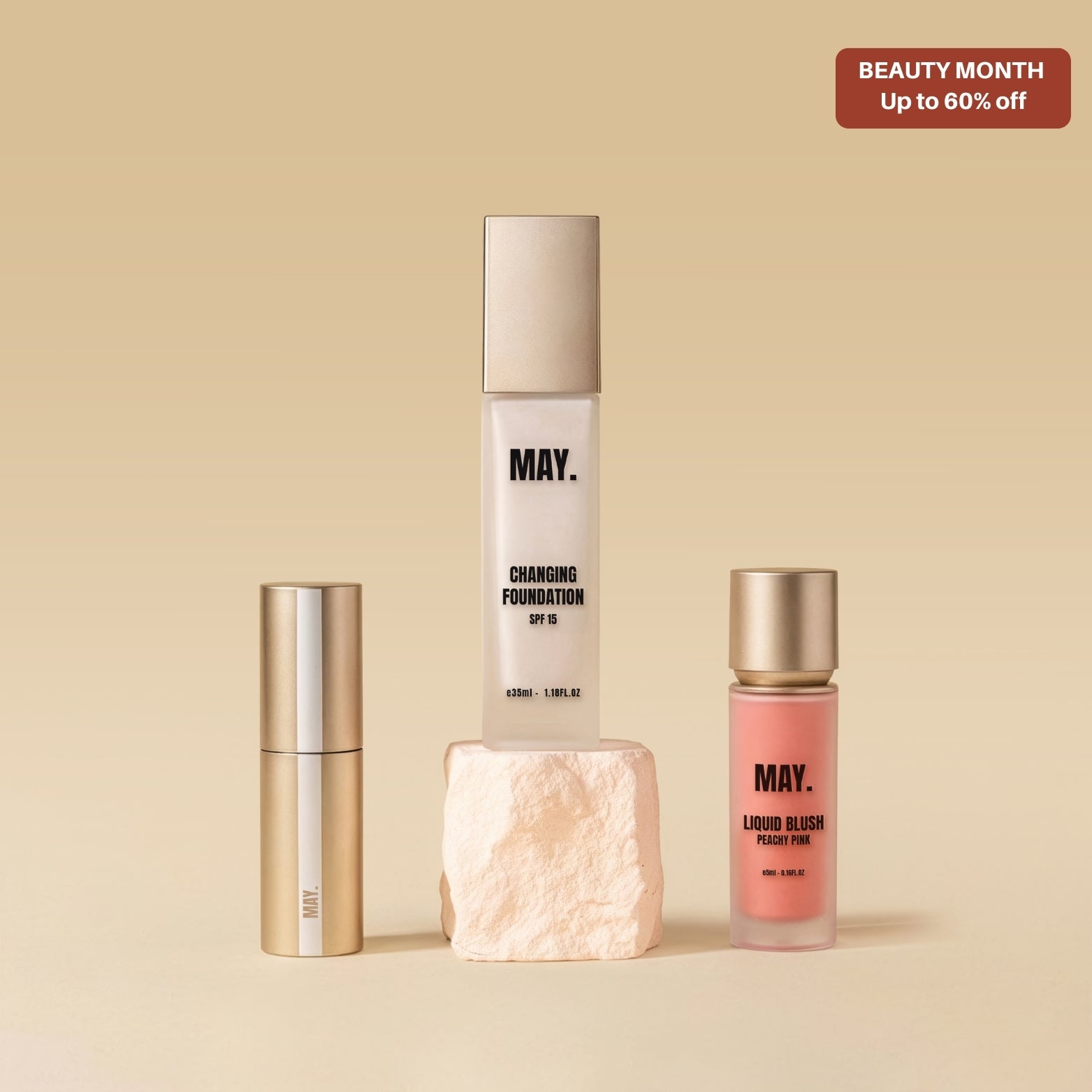 blossy pink, velvet red, natural nude